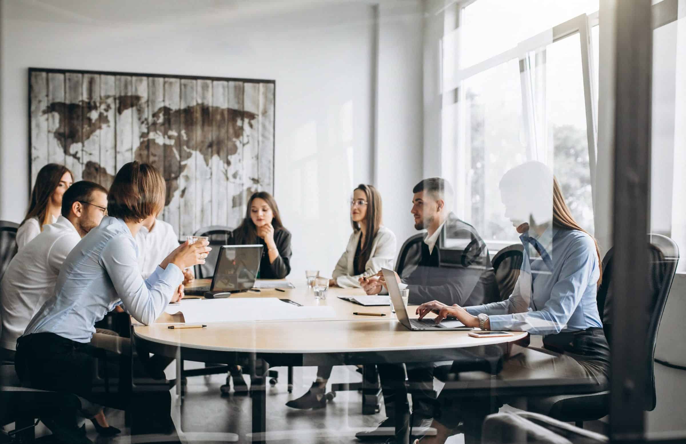 Group of people working in office