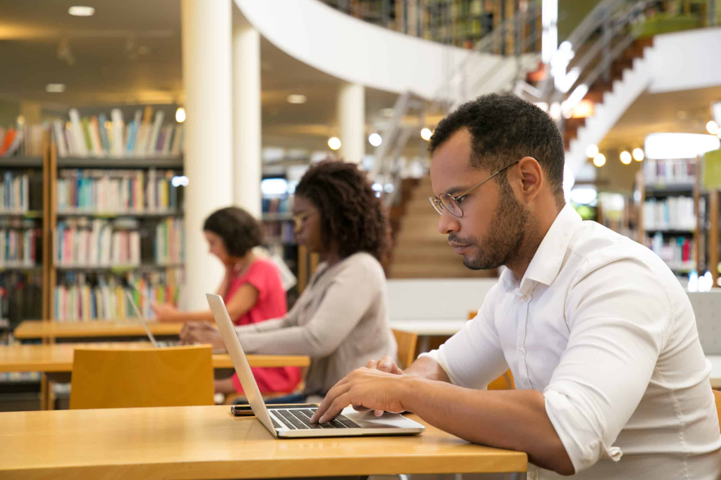 People studying in library People studying in library