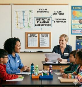 District AI Plan and support helping the teacher